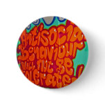Graffiti in a subway Button Badge