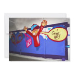 Graffiti in a subway I Give Up Invitation