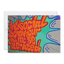 Graffiti in a subway Invitation