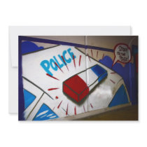 Graffiti in a subway Police Invitation