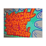 Graffiti in a subway Post Card