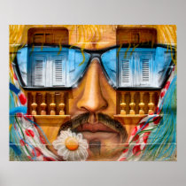 Graffiti in Olinda, Pernambuco, Brazil Poster