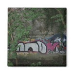 Graffiti in the forest, Rheinfelden, Switzerland magnets