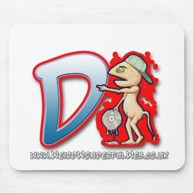 Graffiti Letter D mouse mat Mouse Mats by WeirdWonderfulWeb
