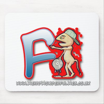 Graffiti Letter F mouse mat Mouse Pads by WeirdWonderfulWeb