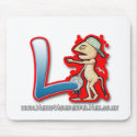 Graffiti Letter L mouse mat mousepads by WeirdWonderfulWeb Graffiti Letter L mouse mat mousepads