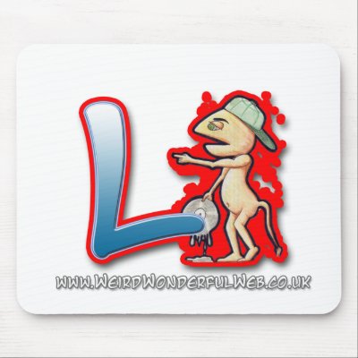 Graffiti Letter L mouse mat Mouse Mats by WeirdWonderfulWeb
