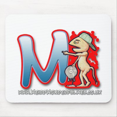 Graffiti Letter M mouse mat Mouse Mat by WeirdWonderfulWeb