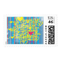 Graffiti Magenta-Yellow stamps