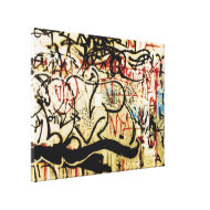 Graffiti on a wall wrappedcanvas
