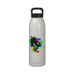Graffiti Paint Splotches Skateboard Reusable Water Bottle