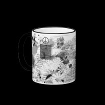 Graffiti Peace Mug mugs