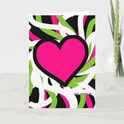 Product Design Graffiti Pink Heart Card by elisaemme