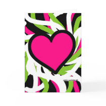 Graffiti Pink Heart Card cards
