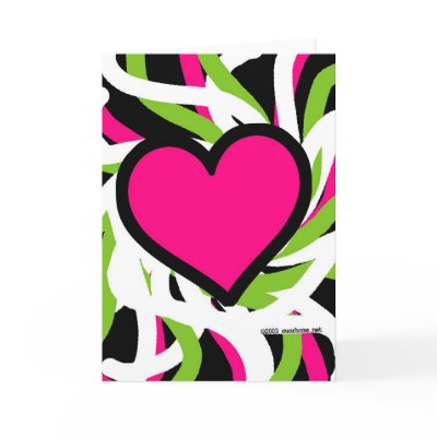 Graffiti Pink Heart Card by elisaemme