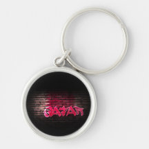Graffiti; Qatar Flag Keychains