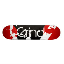 Graffiti Red, Black & White Monogram Skateboard
