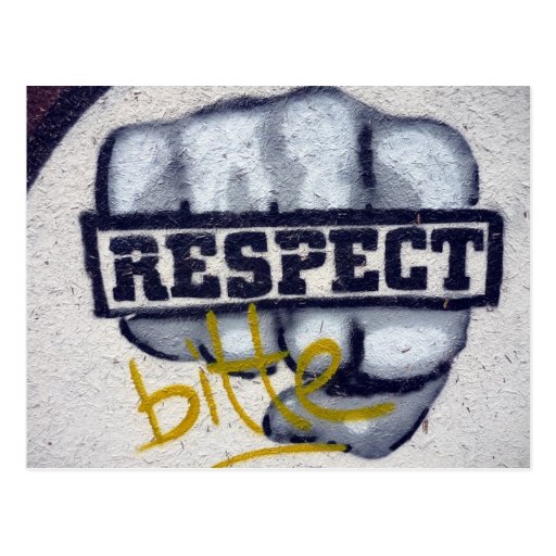 graffiti respect postcard | Zazzle