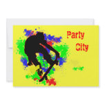 Graffiti Splotch Skateboard Party Announcements