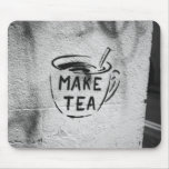 graffiti stencil art "make tea" slogan mousepad