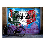 Graffiti street scene in Florence Postcard
