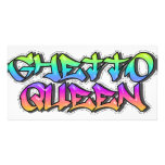 Graffiti style Ghetto Queen 2 Customized Photo Card