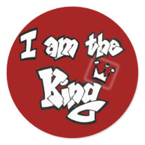 Graffiti Style "I am the King" with crown Stickers