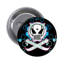 Graffiti Tech Skull buttons