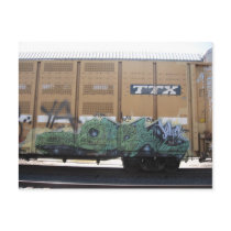 graffiti train postcard
