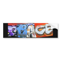 Graffiti Trains Peace Bumper Sticker