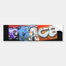 Graffiti Trains Peace Bumper Sticker