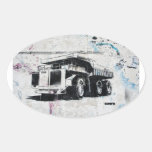 Graffiti Truck Oval Sticker