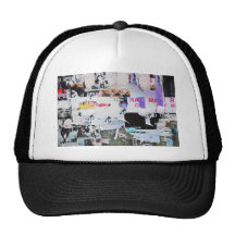 Graffiti Wall Banksy Style Torn Paper Hats