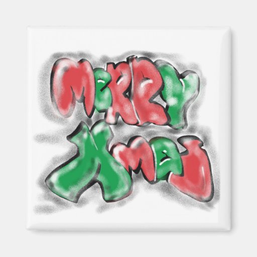 Graffiti Xmas Refrigerator Magnets