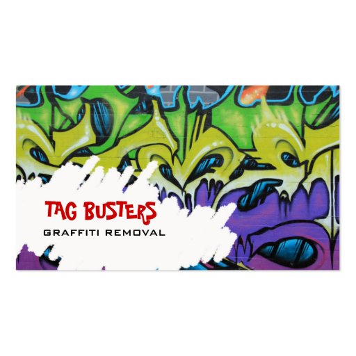 Graffitit removal business card (front side)