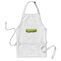 Graffitti Green Customizable Design Aprons