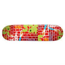 Graffitti spray painting Skateboard