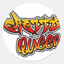 Graffitti Style Ghetto Queen Stickers