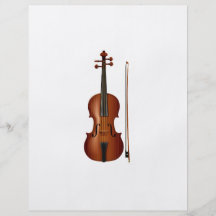 Gráfico realista del violín y del arco tarjetón