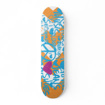 Grafitti Aqua-Purple Skateboard Deck