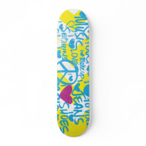 Grafitti Aqua-Purple Skateboard