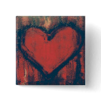 Grafitti Heart Art Button
