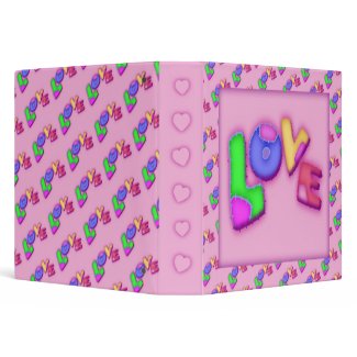 Grafitti Love Hearts binder