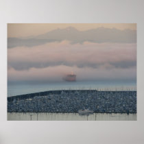 Grain ship in Puget Sound Posters