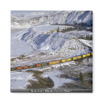 Grain train, Alberta, Canada Winter Fridge Magnet