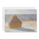 Grainstack in Morning, Snow Effect by Claude Monet invitations