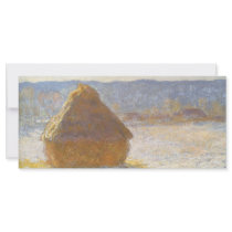 Grainstack in Morning, Snow Effect by Claude Monet Full Color Rack Card
