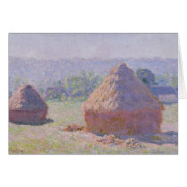 Grainstacks at the end of the Summer Greeting Card