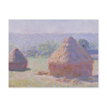 Grainstacks at the end of the Summer Post Card