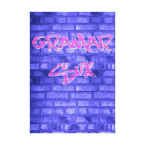 Gramar Sux Graffiti Wrapped Canvas canvas prints